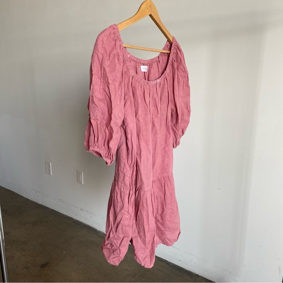 $248 New Pink Velvet by Graham & Spencer “Irina” Linen Dress Sz Small - Picture 6 of 11